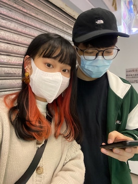「ヘア」｜「アイテム（ジャケット/アウター）」を使った、Michelle Leeさん（レディース・165cm）の冬コーディネート