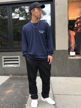 「STAMPD（スタンプド）のアイテム（帽子）」を使った、_____s829_____さん（メンズ・176cm）の秋コーディネート