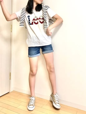 co_nya*☻さん（キッズ・154cm）の夏コーディネート