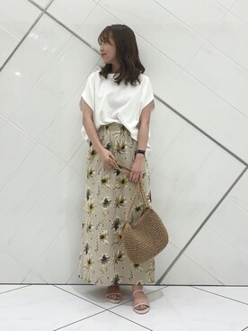 「URBAN RESEARCH DOORS（アーバンリサーチドアーズ）のペーパープレーンショルダーバッグ（ショルダーバッグ）」を使った、maikoさん（レディース・154cm）の夏コーディネート