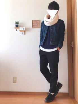 「no brand（ノーブランド）のアイテム（ジャケット/アウター）」を使った、おさゆうさん（メンズ・168cm）の冬コーディネート