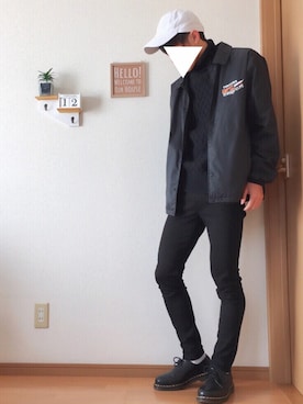 「Dr. Martens（ドクターマーチン）のDr.Martens (ドクターマーチン)/1461 3EYE GIBSON SHOES（その他シューズ）」を使った、おさゆうさん（メンズ・168cm）の冬コーディネート