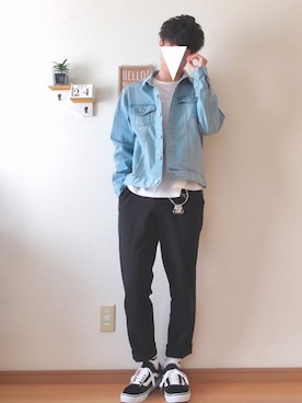 「WEGO（ウィゴー）のアイテム（デニムジャケット）」を使った、おさゆうさん（メンズ・168cm）の春コーディネート