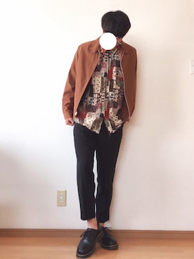 「Dr. Martens（ドクターマーチン）のDr.Martens (ドクターマーチン)/1461 3EYE GIBSON SHOES（その他シューズ）」を使った、おさゆうさん（メンズ・168cm）の夏コーディネート
