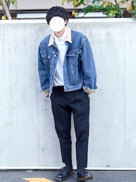 「Dr. Martens（ドクターマーチン）のDr.Martens (ドクターマーチン)/1461 3EYE GIBSON SHOES（その他シューズ）」を使った、おさゆうさん（メンズ・168cm）の秋コーディネート