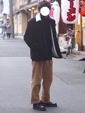 「BEAMS（ビームス）のアイテム（ブルゾン）」を使った、おさゆうさん（メンズ・168cm）の冬コーディネート