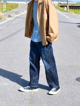 「AURALEE」｜おさゆうさん（メンズ・168cm）の春コーディネート