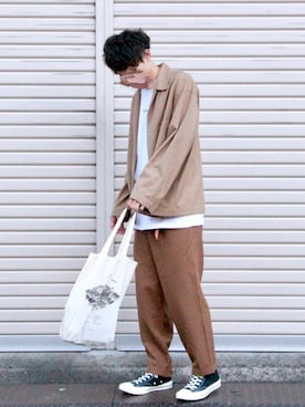 「SCYE BASICS（サイベーシックス）のアイテム」を使った、おさゆうさん（メンズ・168cm）の秋コーディネート