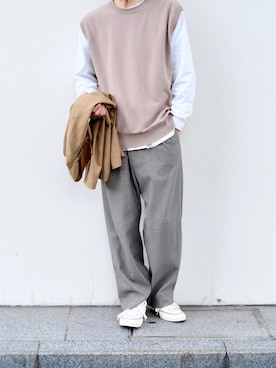 「yoke」｜「アイテム（その他）」を使った、おさゆうさん（メンズ・168cm）の春コーディネート