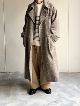 「アイテム（ステンカラーコート）」を使った、おさゆうさん（メンズ・168cm・20代）の冬コーディネート
