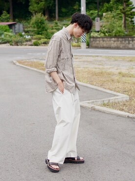 Porter Classic/ポータークラシック ROLL UP TRICOLOR GINGHAM CHECK