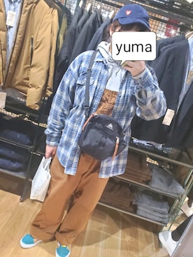 「ぽっちゃりコーデ」｜「アイテム（サロペット/オーバーオール）」を使った、ゆまさん（レディース・162cm）の秋コーディネート