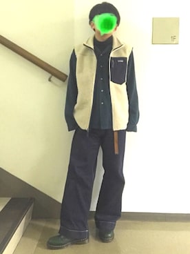「レトロX」｜「アイテム（ブーツ）」を使った、あきさん（メンズ・170cm）の冬コーディネート
