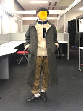 「グラミチ別注」｜「アイテム（その他アウター）」を使った、あきさん（メンズ・170cm）の冬コーディネート