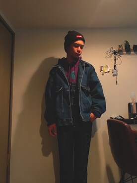 「Subciety（サブサエティ）のアイテム（帽子）」を使った、lowie12945さん（メンズ・168cm）の冬コーディネート