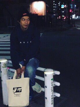 「Subciety（サブサエティ）のアイテム（帽子）」を使った、lowie12945さん（メンズ・168cm）の春コーディネート