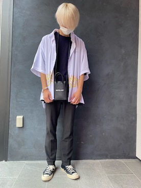 「WHITELAND（ホワイトランド）のアイテム（バッグ）」を使った、佐々木空翔(ササキヒロト)さん（メンズ・175cm）の夏コーディネート