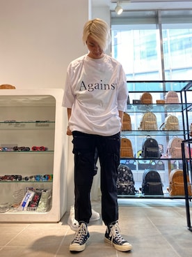「L.H.P Private Brand（エルエイチピープライベートブランド）のアイテム（パンツ）」を使った、佐々木空翔(ササキヒロト)さん（メンズ・175cm）の夏コーディネート