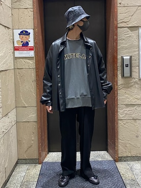 「WHITELAND（ホワイトランド）のアイテム（スウェット）」を使った、佐々木空翔(ササキヒロト)さん（メンズ・175cm）の春コーディネート