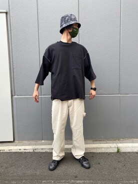 「DANKE SCHON（ダンケシェーン）のアイテム（帽子）」を使った、佐々木空翔(ササキヒロト)さん（メンズ・175cm）の春コーディネート