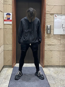 「DANKE SCHON（ダンケシェーン）のDankeSchon/ダンケシェーン/バイオウォッシュフラップパンツ（その他パンツ）」を使った、佐々木空翔(ササキヒロト)さん（メンズ・175cm）の夏コーディネート