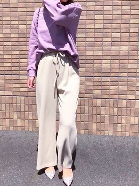 「アイテム（パンプス、グレー系）」を使った、manaminowearさん（レディース・158cm）の春コーディネート