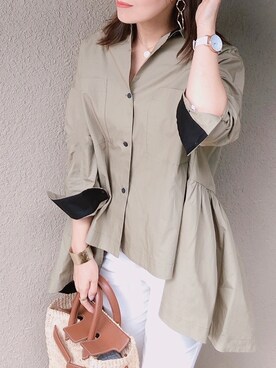 「SEA（シー）のアイテム（かごバッグ）」を使った、manaminowearさん（レディース・158cm）の春コーディネート