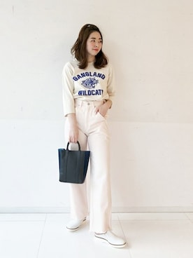 「cache cache（カシュ カシュ）のアイテム（バッグ）」を使った、hazuさん（レディース・156cm）の春コーディネート