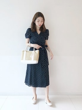 「cache cache（カシュ カシュ）のアイテム」を使った、hazuさん（レディース・156cm）の春コーディネート