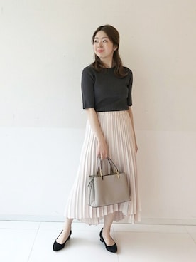 「LE TALON（ルタロン）のアイテム（トートバッグ）」を使った、hazuさん（レディース・156cm）の春コーディネート