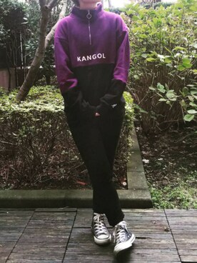 「KANGOLスウェット」｜takkeさん（メンズ・154cm）の秋コーディネート