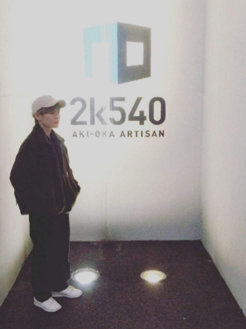 「ボアジャケット、ボア、カンゴール、KANGOL、2k540、つなぎ、オールインワン、黒オールインワン、takkeオールインワン、低身長」｜「KANGOLのブルゾン（ブルゾン、グリーン系）」を使った、takkeさん（メンズ・154cm）の秋コーディネートの1枚目の写真