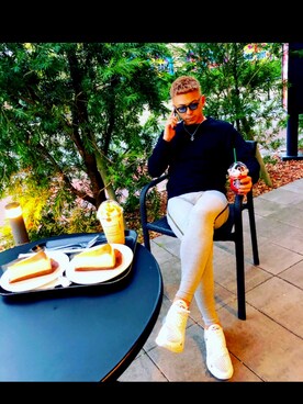 「NIKE（ナイキ）のアイテム（スニーカー、ホワイト系）」を使った、aito01190711さん（メンズ・170cm）の冬コーディネート