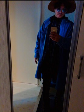 「H&M（エイチ・アンド・エム）のアイテム（デニムジャケット、ブルー系）」を使った、aito01190711さん（メンズ・170cm）の春コーディネート