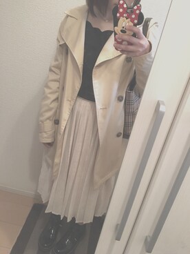 「WEGO（ウィゴー）のアイテム（トレンチコート）」を使った、yu-chan*さん（レディース・151cm）の春コーディネート