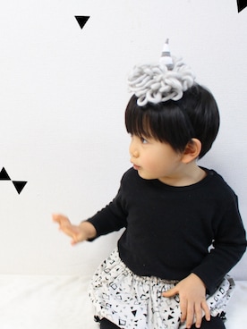 「節分」｜「アイテム（パンツ）」を使った、なる☺さん（キッズ・100cm）の冬コーディネート