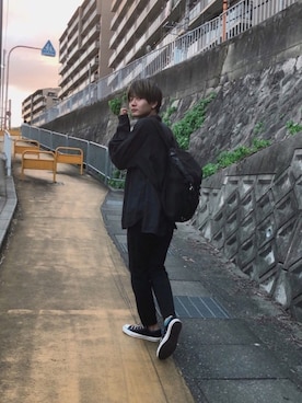 「nest Robe（ネストローブ）のアイテム（ジャケット/アウター）」を使った、神木　弦さん（メンズ・176cm）の冬コーディネート