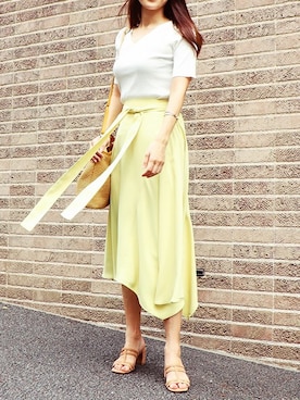 「フレアースカート」｜The Virgnia公式さん（レディース・165cm）の夏コーディネート