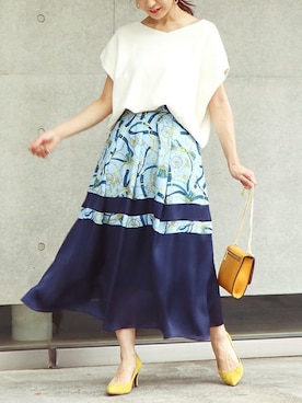 「フレアースカート」｜The Virgnia公式さん（レディース・160cm）の夏コーディネート