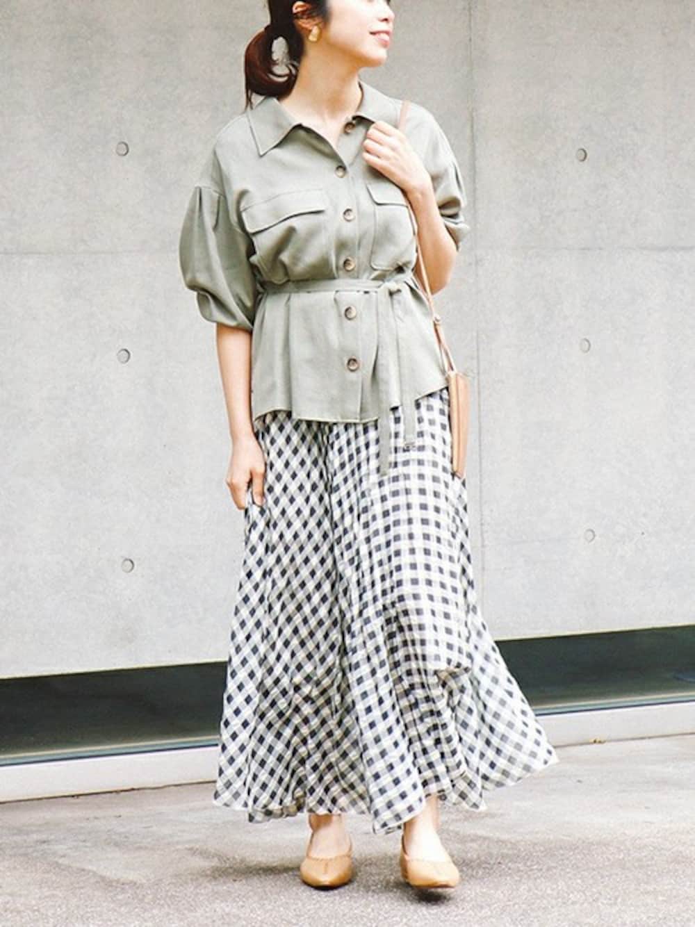 The Virgnia（ザ ヴァージニア）の「ギンガムチェックプリーツスカート  