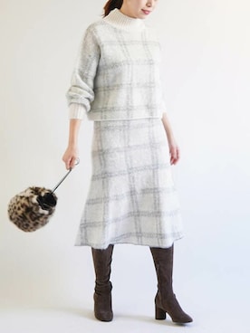 「ニットアップ」｜The Virgnia公式さん（レディース・165cm）の冬コーディネート