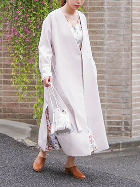 「スプリングコート」｜The Virgnia公式さん（レディース・165cm）の冬コーディネート