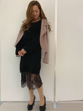 「LIPSERVICE（リップサービス）のアイテム（ジャケット/アウター）」を使った、SUZUさん（レディース・152cm）の春コーディネート