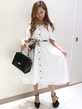 「LIPSERVICE（リップサービス）のアイテム（ワンピース/ドレス）」を使った、SUZUさん（レディース・152cm）の春コーディネート