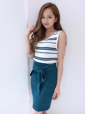 「LIPSERVICE（リップサービス）のアイテム（ワンピース/ドレス）」を使った、SUZUさん（レディース・152cm）の夏コーディネート