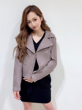 「LIPSERVICE（リップサービス）のアイテム（ジャケット/アウター）」を使った、SUZUさん（レディース・152cm）の秋コーディネート