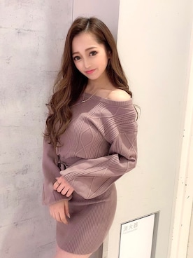 「LIPSERVICE（リップサービス）のアイテム（ワンピース/ドレス）」を使った、SUZUさん（レディース・152cm）の冬コーディネート