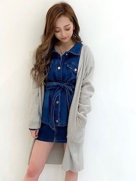 「LIPSERVICE（リップサービス）のアイテム（ジャケット/アウター）」を使った、SUZUさん（レディース・152cm）の春コーディネート