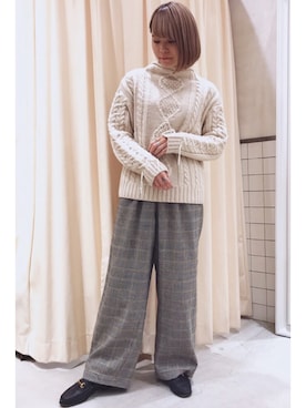 「RNA」｜「アイテム（モカシン/デッキシューズ）」を使った、かとうさん（レディース・161cm）の秋コーディネート