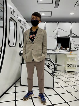 「PULL&BEAR（プルアンドベア）のアイテム（トップス）」を使った、Cosmoさん（メンズ・172cm）の秋コーディネート